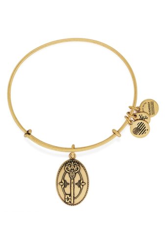 Bijuterii femei alex and ani key to life charm expandable wire bracelet gold finish