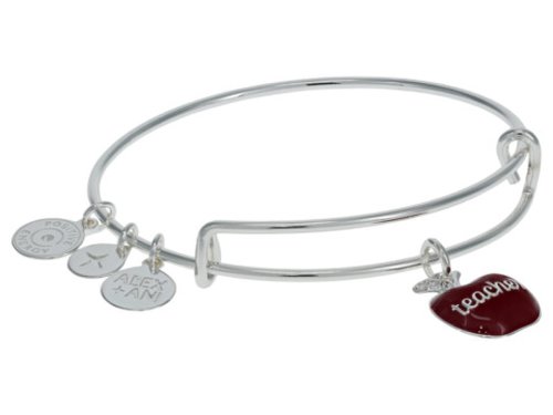 Bijuterii femei alex and ani teacher appreciation bracelet shiny silver