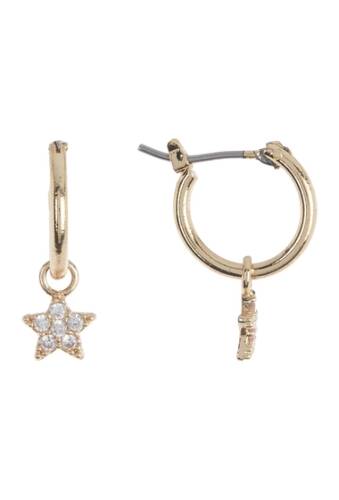 Bijuterii femei area stars bling star mini hoop earrings gold