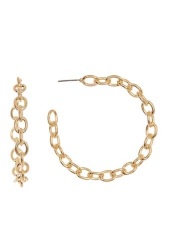 Bijuterii femei area stars medium link hoop earrings gold