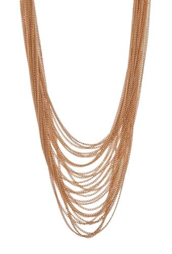 Bijuterii femei area stars multi strand layered necklace gold