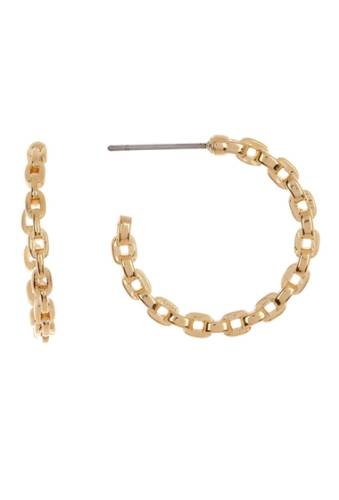 Bijuterii femei area stars perfect link hoop earrings gold