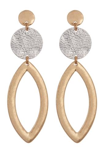 Bijuterii femei area stars two-tone drop earrings gold