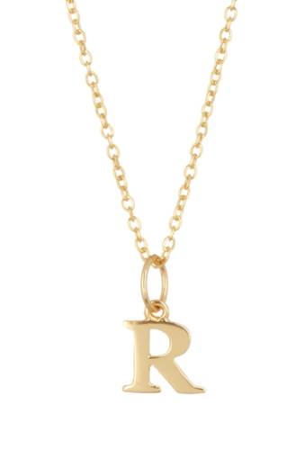 Bijuterii femei argento vivo 18k gold plated sterling silver r initial charm gold