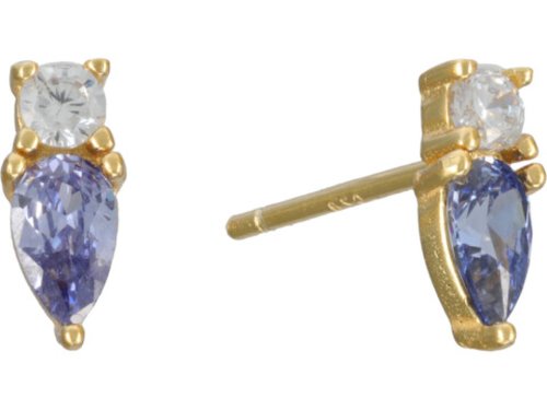 Bijuterii femei argento vivo pearl stone stud earrings gold 2