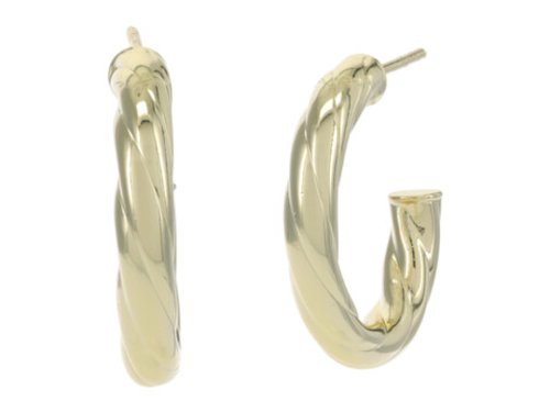 Bijuterii femei argento vivo small twisted post hoop earrings gold