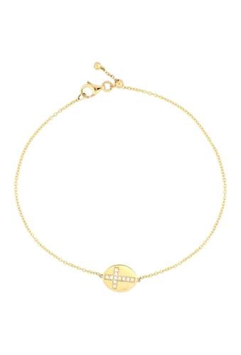 Bijuterii femei bony levy 18k yellow gold pave diamond cross bracelet - 006 ctw 18ky