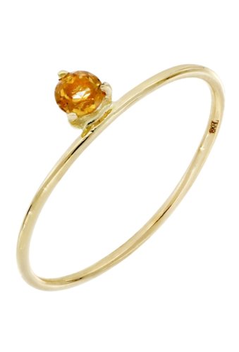 Bijuterii femei bony levy 18k yellow gold prong set round citrine solitaire ring 18ky