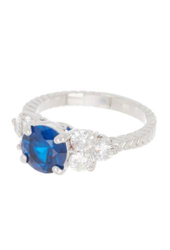 Bijuterii femei covet kate blue cz statement ring silver