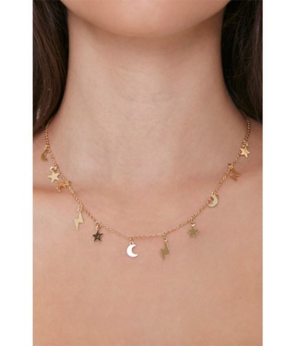 Bijuterii femei forever21 celestial charm necklace gold