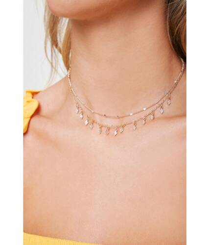 Bijuterii femei forever21 charm chain necklace goldclear