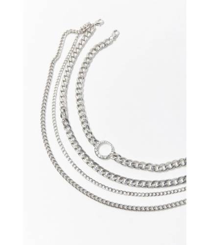 Bijuterii femei forever21 chunky chain necklace set silverclear