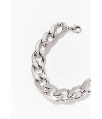 Bijuterii femei forever21 chunky curb chain bracelet silver