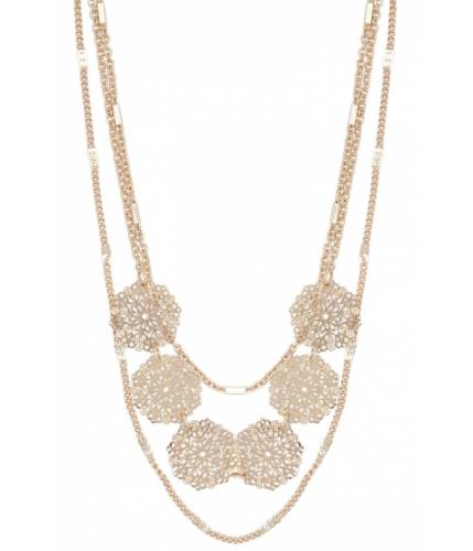Bijuterii femei forever21 filigree charm layered necklace gold