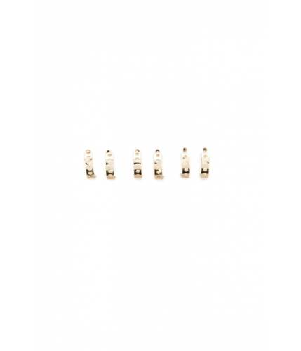 Bijuterii femei forever21 geo cutout hoop earrings set gold