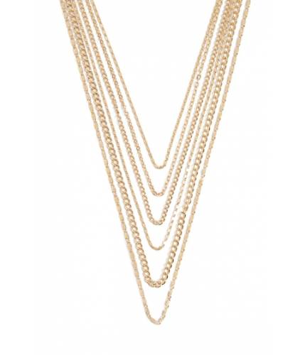 Bijuterii femei forever21 layered chain necklace gold
