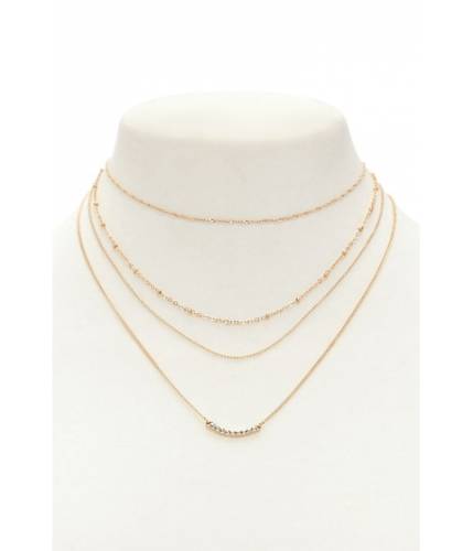 Bijuterii femei forever21 layered chain necklace goldclear
