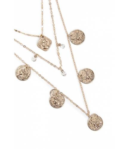 Bijuterii femei forever21 layered coin necklace antique gold