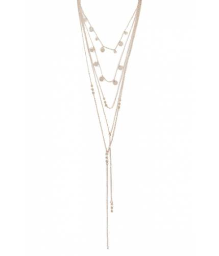 Bijuterii femei forever21 layered disc charm necklace gold