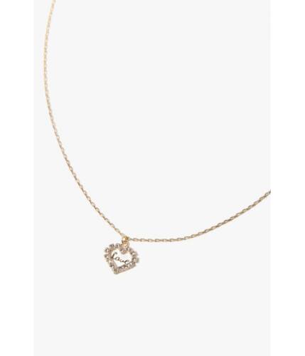 Bijuterii femei forever21 love charm necklace goldclear