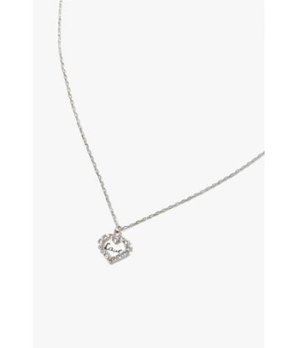 Bijuterii femei forever21 love charm necklace silverclear