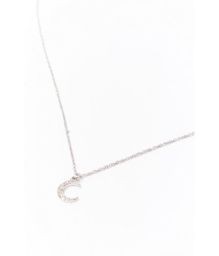 Bijuterii femei forever21 moon charm necklace silverclear