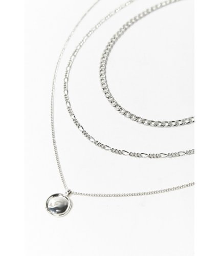 Bijuterii femei forever21 pendant necklace set silver