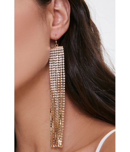 Bijuterii femei forever21 rhinestone duster earrings gold