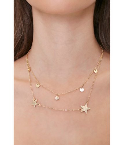 Bijuterii femei forever21 star charm layered necklace gold