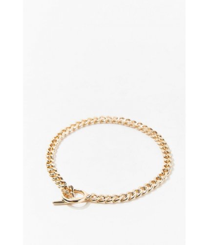 Bijuterii femei forever21 toggle curb chain necklace gold