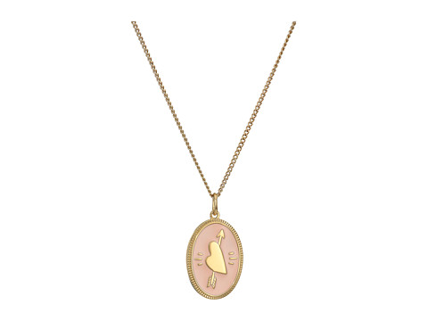 Bijuterii femei fossil modern amp magic heart enamel pendant necklace gold