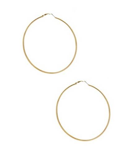 Bijuterii femei guess extra large gold tone textured hoop earrings gold