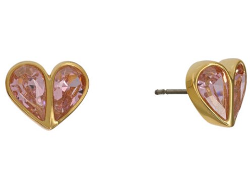 Bijuterii femei kate spade new york rock solid stone small heart studs-boxed earrings light pinkgold
