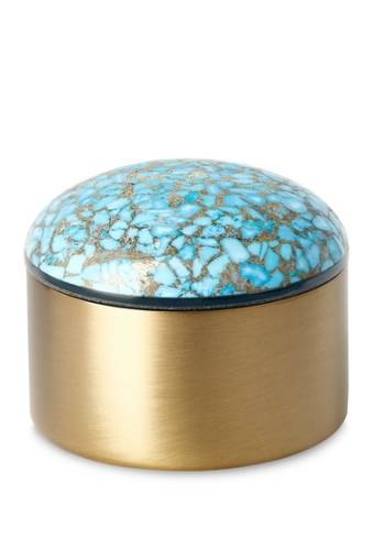 Bijuterii femei kendra scott antique brass plated mini decorative dome box brs brnz v turq 275x25