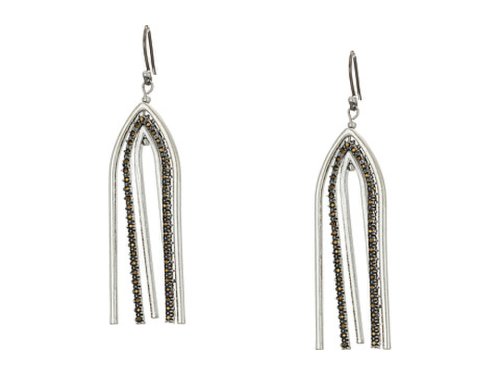 Bijuterii femei lucky brand pave arches earrings silver