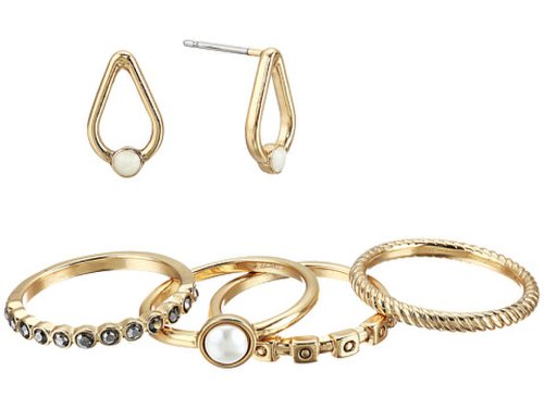 Bijuterii femei lucky brand ring and earrings set two-tone