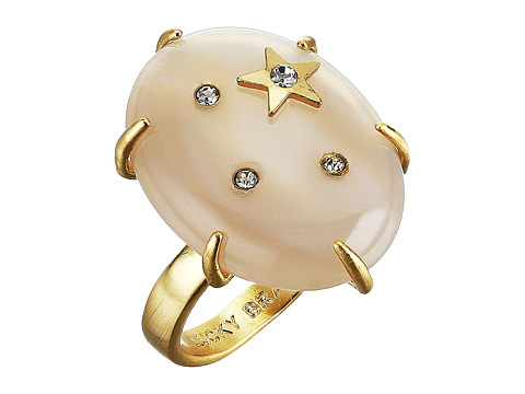 Bijuterii femei lucky brand star and pave ring gold