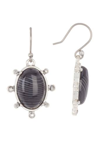 Bijuterii femei lucky brand striped agate drop earrings silver