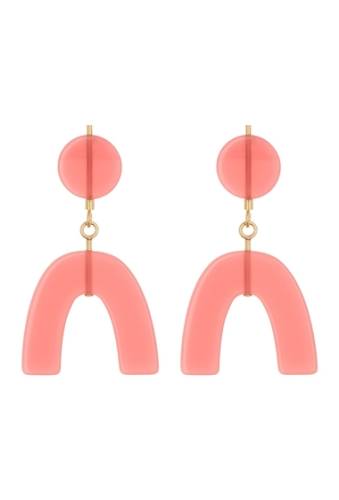 Bijuterii femei madewell acrylic statement earrings retro pink