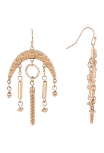 Bijuterii femei melrose and market bead tassel chandelier drop earrings gold