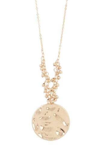 Bijuterii femei melrose and market beaded cluster disc pendant necklace gold