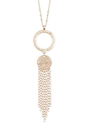 Bijuterii femei melrose and market chain tassel pendant necklace gold