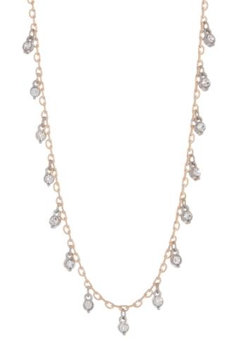 Bijuterii femei melrose and market crystal shaker necklace clear- rhodium- gold