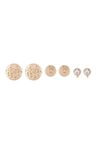 Bijuterii femei melrose and market disc stud earring set - set of 3 clear- gold