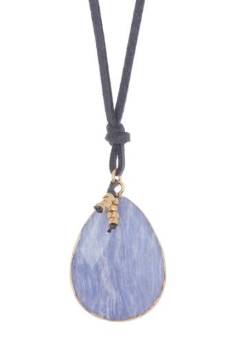 Bijuterii femei melrose and market semiprecious stone pendant necklace blue- grey