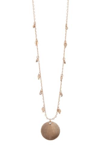 Bijuterii femei melrose and market shell pendant necklace clear- gold