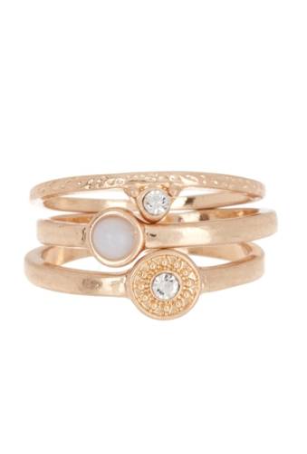 Bijuterii femei Melrose And Market stone accented stackable ring set - set of 3 clear- blue- gold