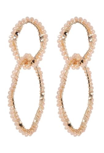 Bijuterii femei panacea ivory crystal organic link dangle earrings ivory