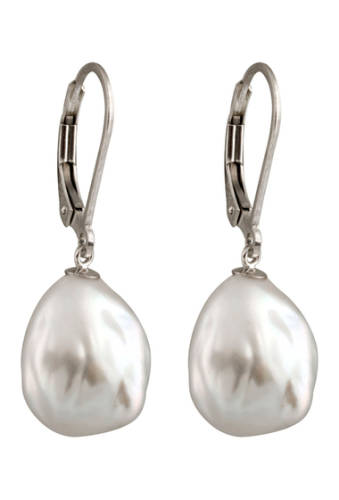 Bijuterii femei splendid pearls 8-10mm cultured keshi pearl drop earrings natural white