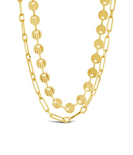 Bijuterii femei sterling forever renata layered necklace gold